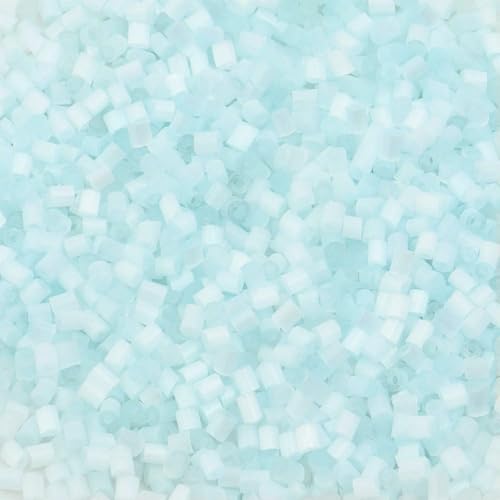 40 g/Packung, Loch 0,5 mm, bunte Katzenaugen-Glasperlen, röhrenförmig, lose Perlen für DIY-Schmuck, Kleidung, Zubehör, Großhandel, hellblau von FVFIJH
