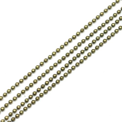 5 m/Los 1,2 1,5 2,0 mm Metallkugelperlenketten, Fundstücke, Halskettenkette für Schmuckherstellung, Zubehör, DIY-Zubehör, Antikbronze, 1,5 mm 5 m/Los 1,2 1,5 2,0 mm Metallkugelperlenketten, Fundstücke, Halskettenkette für Schmuckherstellung, Zubehör, DIY-Zubehör, Antikbronze, 1,5 mm von FVFIJH