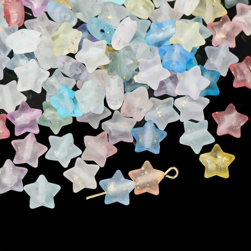 50 Teile/los Acryl Stern Perlen 10mm Funkelnde Farbe Pentagramm Perlen Mode DIY Material Halskette Ohrringe Machen-Stil 06 von FVFIJH