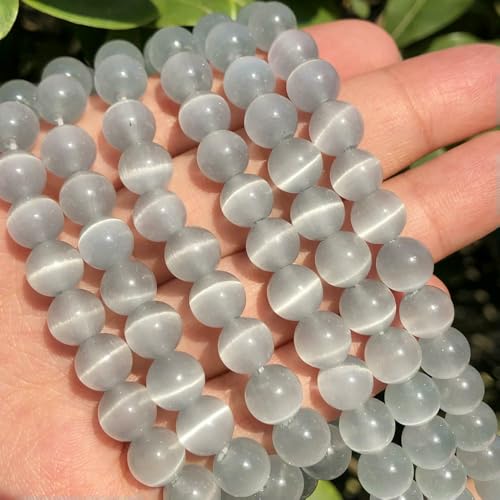 Großhandel, weiß-rosa Katzenaugenstein, runde Perlen, 4–12 mm, Mondstein, lose Opalperlen, DIY-Perlen zur Schmuckherstellung, 38,1 cm Strang, Silber-Champagner, 12 mm, 30 Stück Großhandel, weiß-rosa Katzenaugenstein, runde Perlen, 4–12 mm, Mondstein, lose Opalperlen, DIY-Perlen zur Schmuckherstellung, 38,1 cm Strang, Silber-Champagner, 12 mm, 30 Stück von FVFIJH