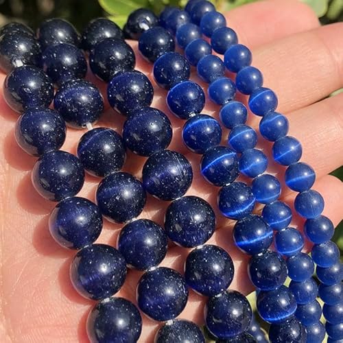 Großhandel, weiß-rosa Katzenaugenstein, runde Perlen, 4–12 mm, Mondstein, lose Opalperlen, DIY-Perlen zur Schmuckherstellung, 38,1 cm Strang, dunkelblau, 12 mm, 30 Stück Großhandel, weiß-rosa Katzenaugenstein, runde Perlen, 4–12 mm, Mondstein, lose Opalperlen, DIY-Perlen zur Schmuckherstellung, 38,1 cm Strang, dunkelblau, 12 mm, 30 Stück von FVFIJH