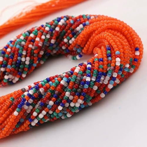 Großhandel 50 Stränge/Los Runde Katzenaugen-Kristallperlen 2 mm Grüne Glasperlen für die Schmuckherstellung DIY Armband Halskette-1.Orange Gelb H-2 mm (ca. 9000 Stück) von FVFIJH