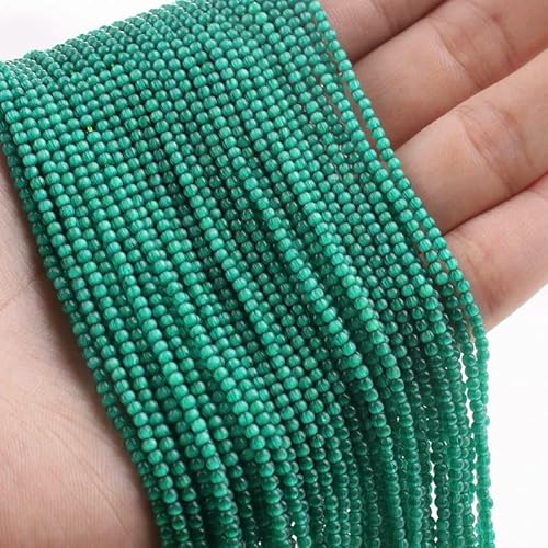 Großhandel 50 Stränge/Los Runde Katzenaugen-Kristallperlen 2 mm Grüne Glasperlen für die Schmuckherstellung DIY Armband Halskette-2.hellgrün-2 mm (ca. 9000 Stück) von FVFIJH
