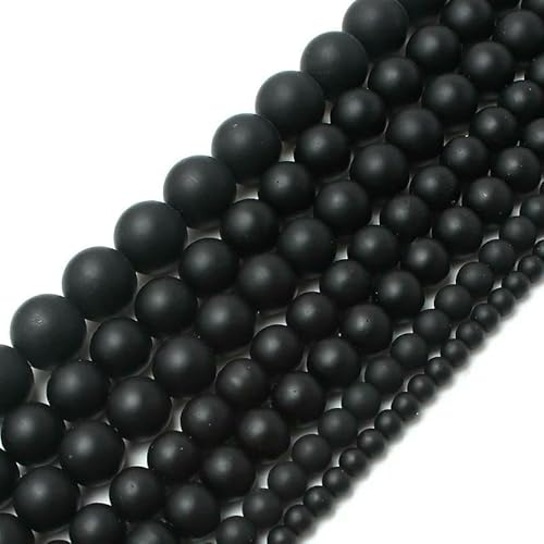 Natursteine, schwarze Achate, Hämatit, Katzenauge, lose Abstandshalter, runde Mineralperlen für die Schmuckherstellung, Handarbeiten, DIY-Armbänder, 15 Zoll, matter Onyx, 8 mm, 46 Stück Perl Natursteine, schwarze Achate, Hämatit, Katzenauge, lose Abstandshalter, runde Mineralperlen für die Schmuckherstellung, Handarbeiten, DIY-Armbänder, 15 Zoll, matter Onyx, 8 mm, 46 Stück Perl von FVFIJH