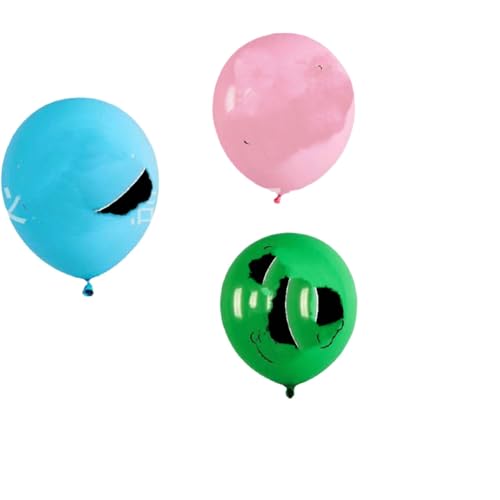 Lächelndes Monster Geburtstagspart Dekoration 43 Stück Cartoon Monster Thema Partyzubehör Luftballons Banner Kuchendekoration Grußkarte Tischdecke für Kinder Geburtstagsfeier von FVGYITG