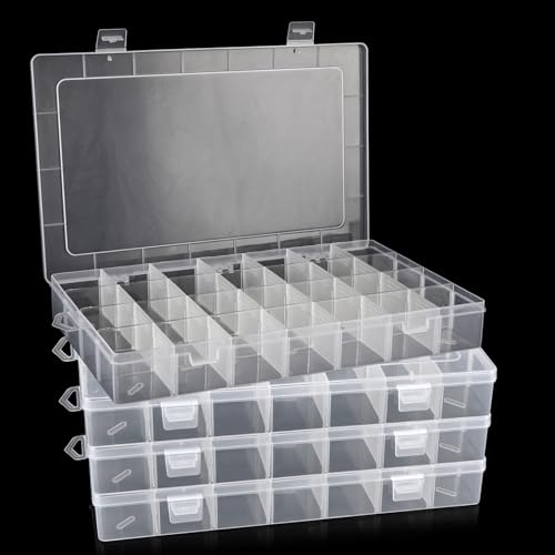 FVIEXE Kunststoff-Perlen-Organizer-Box mit 28 Fächern, mit verstellbaren Trennwänden, großem Perlenhalter und Aufbewahrungsbehälter für Perlen, Nägel, Schmuckherstellung, Angelzubehör, kleine FVIEXE Kunststoff-Perlen-Organizer-Box mit 28 Fächern, mit verstellbaren Trennwänden, großem Perlenhalter und Aufbewahrungsbehälter für Perlen, Nägel, Schmuckherstellung, Angelzubehör, kleine von FVIEXE