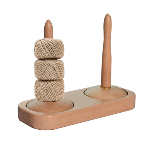 FVPKYUR Garnhalter Spinner - Stickerei Spinner Werkzeug - Rotierender Holz Garnhalter Für Weben Häkeln Stricken Hobby Studio Arbeitsplatz Zuhause Stickerei von FVPKYUR