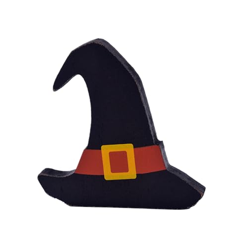 FVPKYUR Halloween Tischdekoration Mittelstücke,Holzschilder Für Kamin - Hut Geist Tisch Deko Für Zuhause Eingang Schreibtisch Raum Festdeko von FVPKYUR