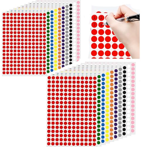 4760 Stück Runde Klebepunkte,10mm Bunt Selbstklebende Punktaufkleber für Büro Haus Schule 4760 Stück Runde Klebepunkte,10mm Bunt Selbstklebende Punktaufkleber für Büro Haus Schule von FVWBKBBE