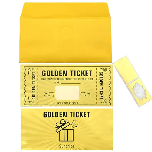 FVWBKBBE Gutschein zum selber ausfüllen mit Rubbelaufkleber,Goldenes Ticket für Frauen Freundin Geburtstag Hochzeitstag FVWBKBBE Gutschein zum selber ausfüllen mit Rubbelaufkleber,Goldenes Ticket für Frauen Freundin Geburtstag Hochzeitstag von FVWBKBBE