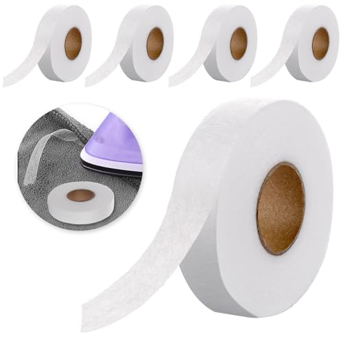 FWEEK 5 Pack Saumband zum Aufbügeln Waschfest 50 Meter/Rolle, Bügelkleber Vorhänge Breite 20mm, klangfeiler Saumband zum Aufbügeln, Saumband Bügelsaumband zum Spleißen von Stoffen, Hosen, Vorhänge FWEEK 5 Pack Saumband zum Aufbügeln Waschfest 50 Meter/Rolle, Bügelkleber Vorhänge Breite 20mm, klangfeiler Saumband zum Aufbügeln, Saumband Bügelsaumband zum Spleißen von Stoffen, Hosen, Vorhänge von FWEEK