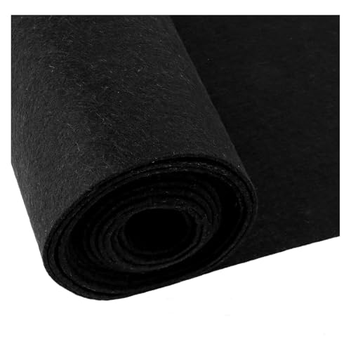 FWEEK 2 Stück Filzrolle Filzstoff 40 cmx300 cmx3 mm, Filz Meterware Schwarz Filzrolle Dekofilz Filzmatte 3 mm Dick Filzmatten für DIY Filzunterlage Aufbewahrungstasche Stickfilz von FWEEK