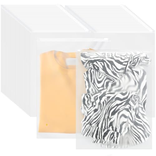 FWEEK 50 Stücke Zip Beutel Groß, 400x600mm, Große Gleitverschlussbeutel Wiederverwendbar, Wasserdichte Reisetasche für Unterwäsche Schuhe Kosmetik und Andere Zubehör von FWEEK