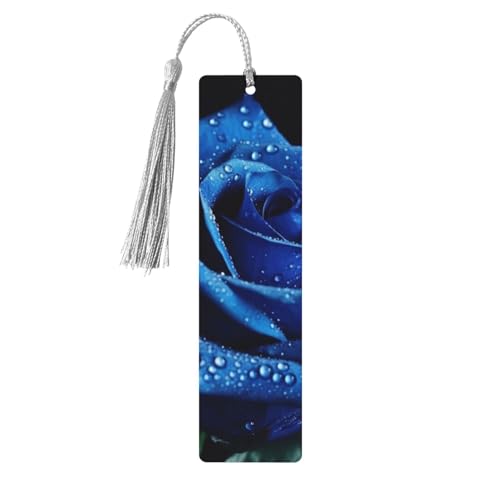 Blaues Rosen-Lesezeichen-Ornament, hölzerne Lesezeichen mit Quaste, Lesezeichen für Buchliebhaber, Seitenmarker, Lesegeschenke für Frauen und Männer, handgefertigtes Lesezeichen-Etikett aus Holz Blaues Rosen-Lesezeichen-Ornament, hölzerne Lesezeichen mit Quaste, Lesezeichen für Buchliebhaber, Seitenmarker, Lesegeschenke für Frauen und Männer, handgefertigtes Lesezeichen-Etikett aus Holz von FWJZDSP