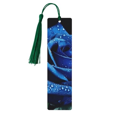 Blaues Rosen-Lesezeichen-Ornament, hölzerne Lesezeichen mit Quaste, Lesezeichen für Buchliebhaber, Seitenmarker, Lesegeschenke für Frauen und Männer, handgefertigtes Lesezeichen-Etikett aus Holz Blaues Rosen-Lesezeichen-Ornament, hölzerne Lesezeichen mit Quaste, Lesezeichen für Buchliebhaber, Seitenmarker, Lesegeschenke für Frauen und Männer, handgefertigtes Lesezeichen-Etikett aus Holz von FWJZDSP