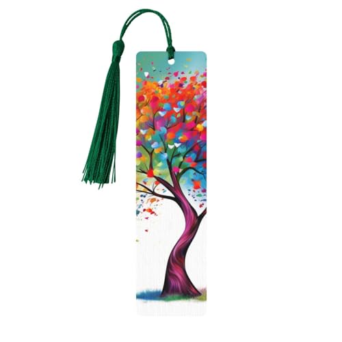 Buntes Baum-Lesezeichen-Ornament, hölzerne Lesezeichen mit Quaste, Lesezeichen für Buchliebhaber, Seitenmarker, Lesegeschenke für Frauen und Männer, handgefertigtes Lesezeichen-Etikett aus Holz Buntes Baum-Lesezeichen-Ornament, hölzerne Lesezeichen mit Quaste, Lesezeichen für Buchliebhaber, Seitenmarker, Lesegeschenke für Frauen und Männer, handgefertigtes Lesezeichen-Etikett aus Holz von FWJZDSP