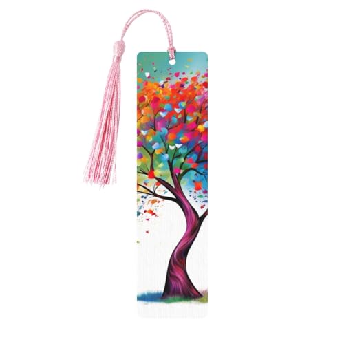 Buntes Baum-Lesezeichen-Ornament, hölzerne Lesezeichen mit Quaste, Lesezeichen für Buchliebhaber, Seitenmarker, Lesegeschenke für Frauen und Männer, handgefertigtes Lesezeichen-Etikett aus Holz Buntes Baum-Lesezeichen-Ornament, hölzerne Lesezeichen mit Quaste, Lesezeichen für Buchliebhaber, Seitenmarker, Lesegeschenke für Frauen und Männer, handgefertigtes Lesezeichen-Etikett aus Holz von FWJZDSP