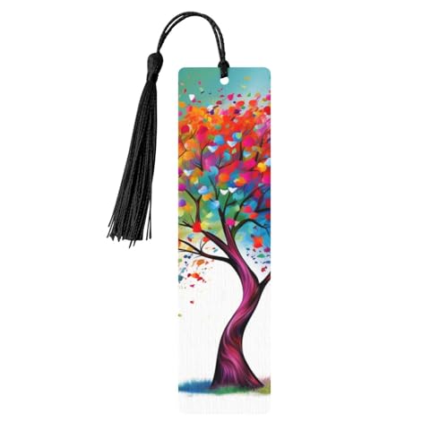 Buntes Baum-Lesezeichen-Ornament, hölzerne Lesezeichen mit Quaste, Lesezeichen für Buchliebhaber, Seitenmarker, Lesegeschenke für Frauen und Männer, handgefertigtes Lesezeichen-Etikett aus Holz Buntes Baum-Lesezeichen-Ornament, hölzerne Lesezeichen mit Quaste, Lesezeichen für Buchliebhaber, Seitenmarker, Lesegeschenke für Frauen und Männer, handgefertigtes Lesezeichen-Etikett aus Holz von FWJZDSP