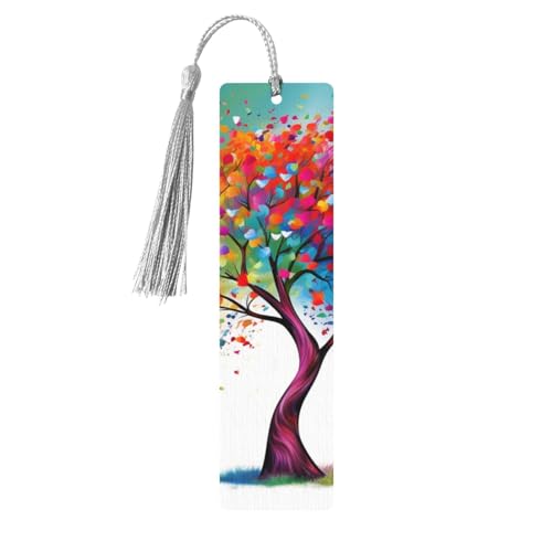 Buntes Baum-Lesezeichen-Ornament, hölzerne Lesezeichen mit Quaste, Lesezeichen für Buchliebhaber, Seitenmarker, Lesegeschenke für Frauen und Männer, handgefertigtes Lesezeichen-Etikett aus Holz Buntes Baum-Lesezeichen-Ornament, hölzerne Lesezeichen mit Quaste, Lesezeichen für Buchliebhaber, Seitenmarker, Lesegeschenke für Frauen und Männer, handgefertigtes Lesezeichen-Etikett aus Holz von FWJZDSP