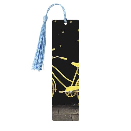 Gelbes Fahrrad-Lesezeichen-Ornament, hölzerne Lesezeichen mit Quaste, Lesezeichen für Buchliebhaber, Seitenmarker, Lesegeschenke für Frauen und Männer, handgefertigtes Lesezeichen-Etikett aus Holz Gelbes Fahrrad-Lesezeichen-Ornament, hölzerne Lesezeichen mit Quaste, Lesezeichen für Buchliebhaber, Seitenmarker, Lesegeschenke für Frauen und Männer, handgefertigtes Lesezeichen-Etikett aus Holz von FWJZDSP