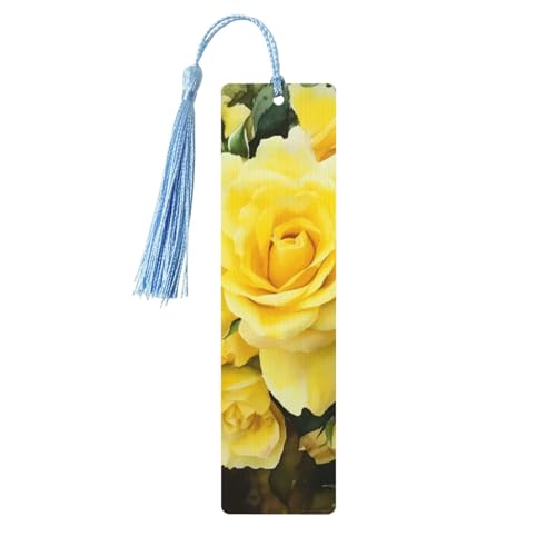 Gelbes Rosen-Lesezeichen-Ornament, hölzerne Lesezeichen mit Quaste, Lesezeichen für Buchliebhaber, Seitenmarker, Lesegeschenke für Frauen und Männer, handgefertigtes Lesezeichen-Etikett aus Holz Gelbes Rosen-Lesezeichen-Ornament, hölzerne Lesezeichen mit Quaste, Lesezeichen für Buchliebhaber, Seitenmarker, Lesegeschenke für Frauen und Männer, handgefertigtes Lesezeichen-Etikett aus Holz von FWJZDSP