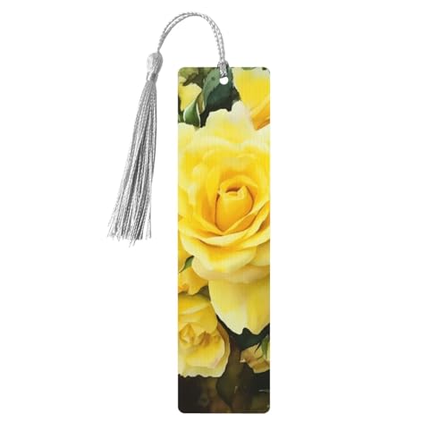 Gelbes Rosen-Lesezeichen-Ornament, hölzerne Lesezeichen mit Quaste, Lesezeichen für Buchliebhaber, Seitenmarker, Lesegeschenke für Frauen und Männer, handgefertigtes Lesezeichen-Etikett aus Holz Gelbes Rosen-Lesezeichen-Ornament, hölzerne Lesezeichen mit Quaste, Lesezeichen für Buchliebhaber, Seitenmarker, Lesegeschenke für Frauen und Männer, handgefertigtes Lesezeichen-Etikett aus Holz von FWJZDSP