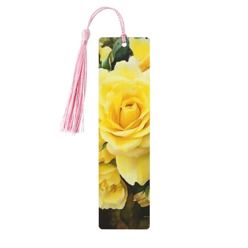 Gelbes Rosen-Lesezeichen-Ornament, hölzerne Lesezeichen mit Quaste, Lesezeichen für Buchliebhaber, Seitenmarker, Lesegeschenke für Frauen und Männer, handgefertigtes Lesezeichen-Etikett aus Holz Gelbes Rosen-Lesezeichen-Ornament, hölzerne Lesezeichen mit Quaste, Lesezeichen für Buchliebhaber, Seitenmarker, Lesegeschenke für Frauen und Männer, handgefertigtes Lesezeichen-Etikett aus Holz von FWJZDSP