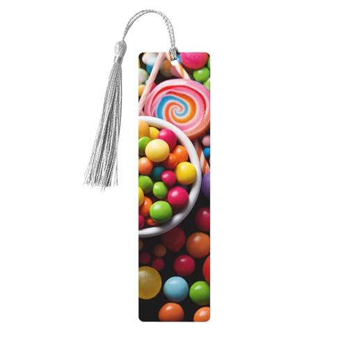 Lesezeichen-Ornament in Bonbon-Optik, Lesezeichen aus Holz mit Quaste, Lesezeichen für Buchliebhaber, Seitenmarker, Lesegeschenke für Frauen und Männer, handgefertigtes Lesezeichen-Etikett aus Holz Lesezeichen-Ornament in Bonbon-Optik, Lesezeichen aus Holz mit Quaste, Lesezeichen für Buchliebhaber, Seitenmarker, Lesegeschenke für Frauen und Männer, handgefertigtes Lesezeichen-Etikett aus Holz von FWJZDSP