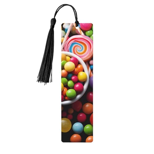 Lesezeichen-Ornament in Bonbon-Optik, Lesezeichen aus Holz mit Quaste, Lesezeichen für Buchliebhaber, Seitenmarker, Lesegeschenke für Frauen und Männer, handgefertigtes Lesezeichen-Etikett aus Holz Lesezeichen-Ornament in Bonbon-Optik, Lesezeichen aus Holz mit Quaste, Lesezeichen für Buchliebhaber, Seitenmarker, Lesegeschenke für Frauen und Männer, handgefertigtes Lesezeichen-Etikett aus Holz von FWJZDSP