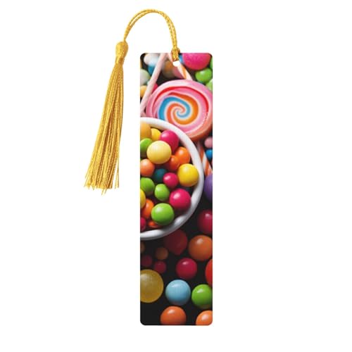 Lesezeichen-Ornament in Bonbon-Optik, Lesezeichen aus Holz mit Quaste, Lesezeichen für Buchliebhaber, Seitenmarker, Lesegeschenke für Frauen und Männer, handgefertigtes Lesezeichen-Etikett aus Holz Lesezeichen-Ornament in Bonbon-Optik, Lesezeichen aus Holz mit Quaste, Lesezeichen für Buchliebhaber, Seitenmarker, Lesegeschenke für Frauen und Männer, handgefertigtes Lesezeichen-Etikett aus Holz von FWJZDSP