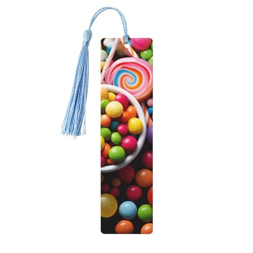 Lesezeichen-Ornament in Bonbon-Optik, Lesezeichen aus Holz mit Quaste, Lesezeichen für Buchliebhaber, Seitenmarker, Lesegeschenke für Frauen und Männer, handgefertigtes Lesezeichen-Etikett aus Holz Lesezeichen-Ornament in Bonbon-Optik, Lesezeichen aus Holz mit Quaste, Lesezeichen für Buchliebhaber, Seitenmarker, Lesegeschenke für Frauen und Männer, handgefertigtes Lesezeichen-Etikett aus Holz von FWJZDSP