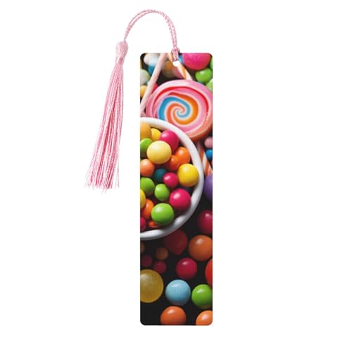 Lesezeichen-Ornament in Bonbon-Optik, Lesezeichen aus Holz mit Quaste, Lesezeichen für Buchliebhaber, Seitenmarker, Lesegeschenke für Frauen und Männer, handgefertigtes Lesezeichen-Etikett aus Holz Lesezeichen-Ornament in Bonbon-Optik, Lesezeichen aus Holz mit Quaste, Lesezeichen für Buchliebhaber, Seitenmarker, Lesegeschenke für Frauen und Männer, handgefertigtes Lesezeichen-Etikett aus Holz von FWJZDSP