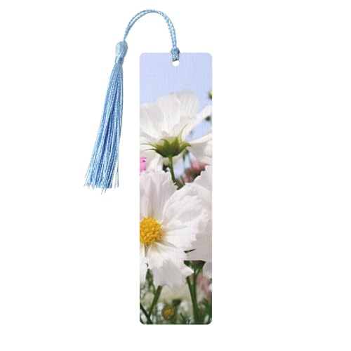 Lesezeichen-Ornament mit weißen Blumen, Lesezeichen aus Holz mit Quaste, Lesezeichen für Buchliebhaber, Seitenmarker, Lesegeschenke für Frauen und Männer, handgefertigtes Lesezeichen-Etikett aus Hol Lesezeichen-Ornament mit weißen Blumen, Lesezeichen aus Holz mit Quaste, Lesezeichen für Buchliebhaber, Seitenmarker, Lesegeschenke für Frauen und Männer, handgefertigtes Lesezeichen-Etikett aus Hol von FWJZDSP