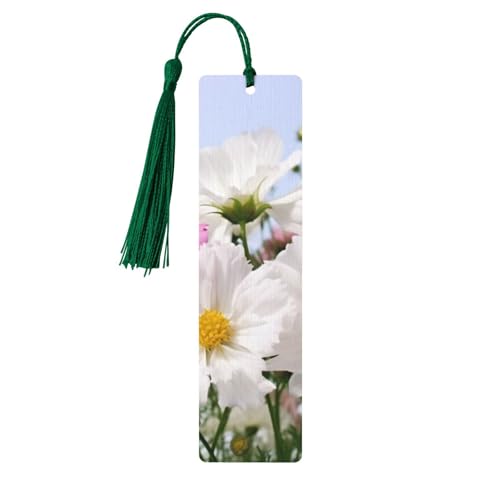 Lesezeichen-Ornament mit weißen Blumen, Lesezeichen aus Holz mit Quaste, Lesezeichen für Buchliebhaber, Seitenmarker, Lesegeschenke für Frauen und Männer, handgefertigtes Lesezeichen-Etikett aus Hol Lesezeichen-Ornament mit weißen Blumen, Lesezeichen aus Holz mit Quaste, Lesezeichen für Buchliebhaber, Seitenmarker, Lesegeschenke für Frauen und Männer, handgefertigtes Lesezeichen-Etikett aus Hol von FWJZDSP