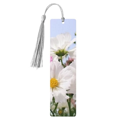 Lesezeichen-Ornament mit weißen Blumen, Lesezeichen aus Holz mit Quaste, Lesezeichen für Buchliebhaber, Seitenmarker, Lesegeschenke für Frauen und Männer, handgefertigtes Lesezeichen-Etikett aus Hol Lesezeichen-Ornament mit weißen Blumen, Lesezeichen aus Holz mit Quaste, Lesezeichen für Buchliebhaber, Seitenmarker, Lesegeschenke für Frauen und Männer, handgefertigtes Lesezeichen-Etikett aus Hol von FWJZDSP