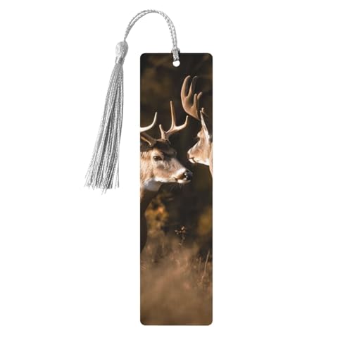 Lesezeichen-Ornament mit zwei Hirschen, Lesezeichen aus Holz mit Quaste, Lesezeichen für Buchliebhaber, Seitenmarker, Lesegeschenke für Frauen und Männer, handgefertigtes Lesezeichen-Etikett aus Hol Lesezeichen-Ornament mit zwei Hirschen, Lesezeichen aus Holz mit Quaste, Lesezeichen für Buchliebhaber, Seitenmarker, Lesegeschenke für Frauen und Männer, handgefertigtes Lesezeichen-Etikett aus Hol von FWJZDSP