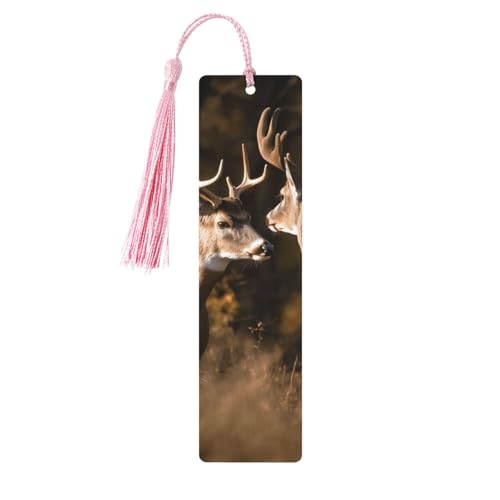Lesezeichen-Ornament mit zwei Hirschen, Lesezeichen aus Holz mit Quaste, Lesezeichen für Buchliebhaber, Seitenmarker, Lesegeschenke für Frauen und Männer, handgefertigtes Lesezeichen-Etikett aus Hol Lesezeichen-Ornament mit zwei Hirschen, Lesezeichen aus Holz mit Quaste, Lesezeichen für Buchliebhaber, Seitenmarker, Lesegeschenke für Frauen und Männer, handgefertigtes Lesezeichen-Etikett aus Hol von FWJZDSP