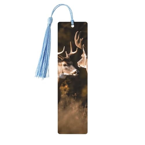 Lesezeichen-Ornament mit zwei Hirschen, Lesezeichen aus Holz mit Quaste, Lesezeichen für Buchliebhaber, Seitenmarker, Lesegeschenke für Frauen und Männer, handgefertigtes Lesezeichen-Etikett aus Hol Lesezeichen-Ornament mit zwei Hirschen, Lesezeichen aus Holz mit Quaste, Lesezeichen für Buchliebhaber, Seitenmarker, Lesegeschenke für Frauen und Männer, handgefertigtes Lesezeichen-Etikett aus Hol von FWJZDSP