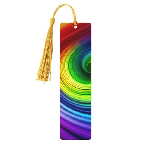 Regenbogen-Spiral-Lesezeichen-Ornament, hölzerne Lesezeichen mit Quaste, Lesezeichen für Buchliebhaber, Seitenmarker, Lesegeschenke für Frauen und Männer, handgefertigtes Lesezeichen-Etikett aus Hol Regenbogen-Spiral-Lesezeichen-Ornament, hölzerne Lesezeichen mit Quaste, Lesezeichen für Buchliebhaber, Seitenmarker, Lesegeschenke für Frauen und Männer, handgefertigtes Lesezeichen-Etikett aus Hol von FWJZDSP