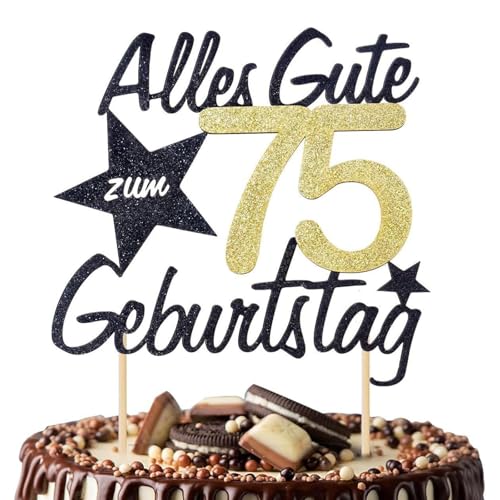 Torten Deko 75 Geburtstag Alles Gute zum Geburtstag 75 Jahre Tortendeko Happy 75th Birthday Cake Topper Kuchen Topper Kuchendeko 75 Geburstagstorte Deko Männer Frauen Torten Deko 75 Geburtstag Alles Gute zum Geburtstag 75 Jahre Tortendeko Happy 75th Birthday Cake Topper Kuchen Topper Kuchendeko 75 Geburstagstorte Deko Männer Frauen von FWORUAIS