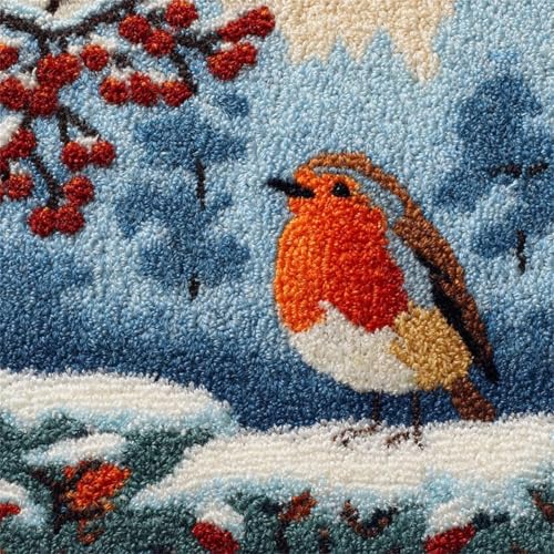 KnüpfKissen Set Erwachsene Kinder mit vordruck Robin Weihnachten Vogel Weißdorn Winter Schnee knüpfteppich zum selber knüpfen Kissenbezug Anfänger DIY Handarbeit Stickerei Handgemachtes Handwerk Sofa KnüpfKissen Set Erwachsene Kinder mit vordruck Robin Weihnachten Vogel Weißdorn Winter Schnee knüpfteppich zum selber knüpfen Kissenbezug Anfänger DIY Handarbeit Stickerei Handgemachtes Handwerk Sofa von FWRTYCB