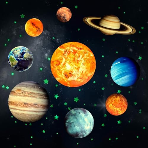 Planeten Wandsticker Leuchtaufkleber Leuchtsterne Leuchtsticker Wandtattoo Sonnensystem Sterne Fluoreszierend Wandaufkleber für Kinderzimmer Dekorative Aufkleber Planeten Wandsticker Leuchtaufkleber Leuchtsterne Leuchtsticker Wandtattoo Sonnensystem Sterne Fluoreszierend Wandaufkleber für Kinderzimmer Dekorative Aufkleber von FWRTYCB