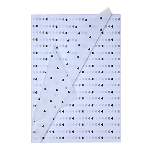 Schwarz-weißes Seidenpapier, Herzmuster Blumen Geschenkpapierbögen, Hochzeitstag, koreanischer Blumenstrauß, Verpackungsmaterialien, 28 Blatt, Schuhe, Kleidung, Packpapier, DIY Handwerk (3 weiße + Schwarz-weißes Seidenpapier, Herzmuster Blumen Geschenkpapierbögen, Hochzeitstag, koreanischer Blumenstrauß, Verpackungsmaterialien, 28 Blatt, Schuhe, Kleidung, Packpapier, DIY Handwerk (3 weiße + von FWSA WRAPS