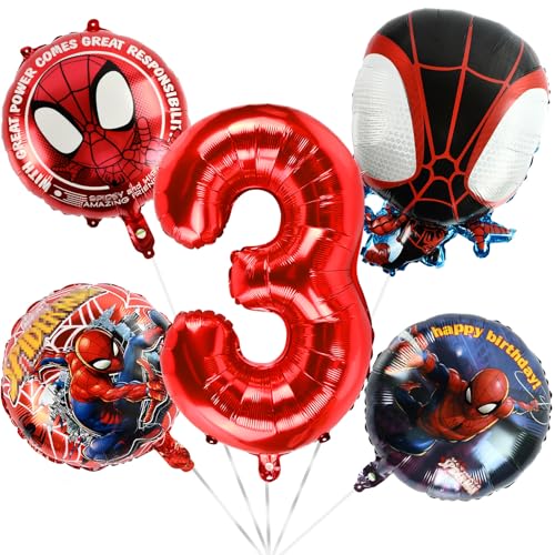 Luftballons Geburtstag 3 Jahre, Folienballon Geburtstag, Luftballons Kindergeburtstag, Ballons Geburtstagsdeko, für Jungen und Mädchen Party Dekoration von FXFOOT