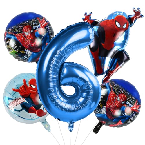 Luftballons geburtstag 6 Jahr, Geburtstag Ballon Deko, Geburtstagsdeko 6 Jahr Junge, Luftballons Kindergeburtstag Luftballons Party Ballons Folienballons für Kinder Geburtstag Party Dekoration von FXFOOT