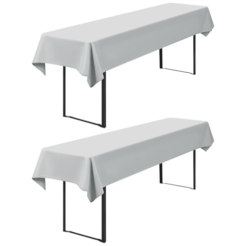 2 Stück Hellgrau Biertisch Tischdecke 250x100cm,Universal für 50cm u.70cm Bier Tischdecke für Biertisch, Opaque Polyester Tischdecke Bierzeltgarnitur,Tischdecken Rechteckige Tischdecken Waschbar 2 Stück Hellgrau Biertisch Tischdecke 250x100cm,Universal für 50cm u.70cm Bier Tischdecke für Biertisch, Opaque Polyester Tischdecke Bierzeltgarnitur,Tischdecken Rechteckige Tischdecken Waschbar von FXKS