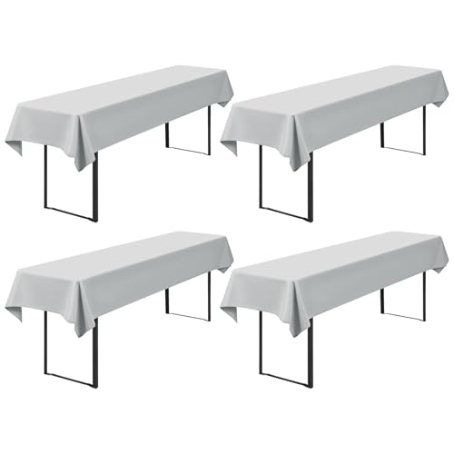 4 Stück Hellgrau Biertisch Tischdecke 250x100cm,Universal für 50cm u.70cm Bier Tischdecke für Biertisch, Opaque Polyester Tischdecke Bierzeltgarnitur,Tischdecken Rechteckige Tischdecken Waschbar 4 Stück Hellgrau Biertisch Tischdecke 250x100cm,Universal für 50cm u.70cm Bier Tischdecke für Biertisch, Opaque Polyester Tischdecke Bierzeltgarnitur,Tischdecken Rechteckige Tischdecken Waschbar von FXKS