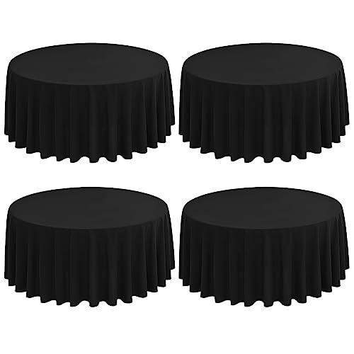 4 Stück Runde Tischdecken 177cm Schwarze Hochwertige Polyester Tischdecken für Runden Tische, Flecken und Knitterfrei Waschbar Dekorative Tischdecke für Hochzeiten Bankette Küche 4 Stück Runde Tischdecken 177cm Schwarze Hochwertige Polyester Tischdecken für Runden Tische, Flecken und Knitterfrei Waschbar Dekorative Tischdecke für Hochzeiten Bankette Küche von FXKS