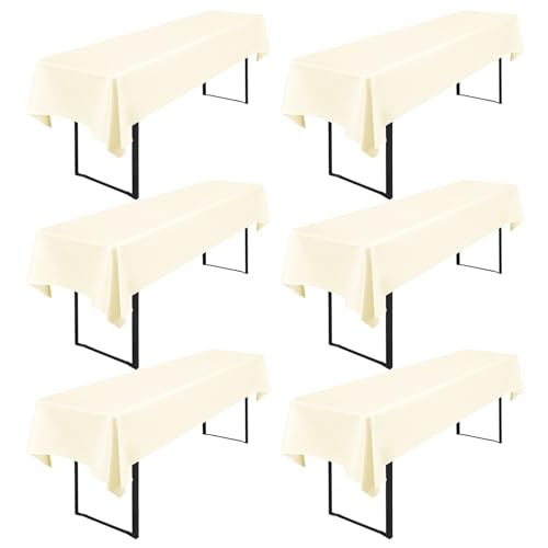 6 Stück Beige Biertisch Tischdecke 250x100cm,Universal für 50cm u.70cm Bier Tischdecke für Biertisch, Opaque Polyester Tischdecke Bierzeltgarnitur,Tischdecken Rechteckige Tischdecken Waschbar 6 Stück Beige Biertisch Tischdecke 250x100cm,Universal für 50cm u.70cm Bier Tischdecke für Biertisch, Opaque Polyester Tischdecke Bierzeltgarnitur,Tischdecken Rechteckige Tischdecken Waschbar von FXKS