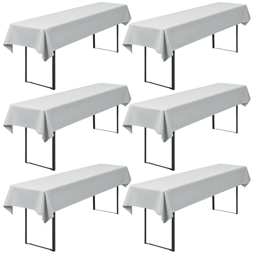 6 Stück Hellgrau Biertisch Tischdecke 250x100cm,Universal für 50cm u.70cm Bier Tischdecke für Biertisch, Opaque Polyester Tischdecke Bierzeltgarnitur,Tischdecken Rechteckige Tischdecken Waschbar 6 Stück Hellgrau Biertisch Tischdecke 250x100cm,Universal für 50cm u.70cm Bier Tischdecke für Biertisch, Opaque Polyester Tischdecke Bierzeltgarnitur,Tischdecken Rechteckige Tischdecken Waschbar von FXKS